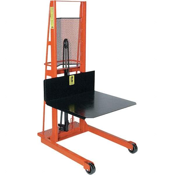 Wesco Industrial Products - 1,000 Lb Capacity, 60" Lift Height, Steel Stacker Manually Operated Lift - Eagle Tool & Supply