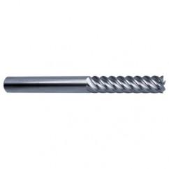 12mm Dia. - 150mm OAL - 45° Helix Bright Carbide End Mill - 6 FL - Eagle Tool & Supply