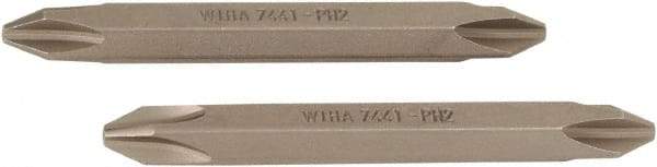 Wiha - #2, Phillips Screwdriver Bit - 1/4" Drive, - Eagle Tool & Supply
