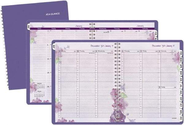 AT-A-GLANCE - 312 Sheet, 8-1/2 x 11", Weekly/Monthly Planner - Purple - Eagle Tool & Supply