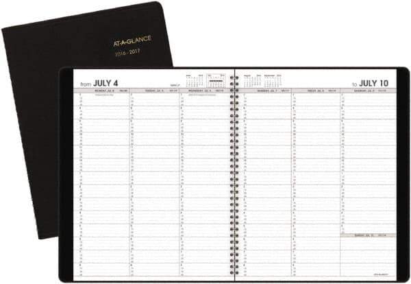 AT-A-GLANCE - 26 Sheet, 5-1/2 x 8-1/2", Accounting Book - Black - Eagle Tool & Supply