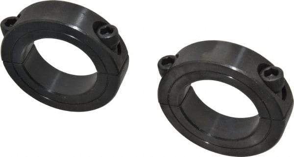 Climax Metal Products - 1-5/8" Bore, Steel, Two Piece Shaft Collar - 2-5/8" Outside Diam, 11/16" Wide - Eagle Tool & Supply