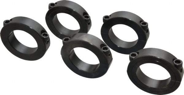 Climax Metal Products - 1-3/4" Bore, Steel, Two Piece Shaft Collar - 2-3/4" Outside Diam, 11/16" Wide - Eagle Tool & Supply