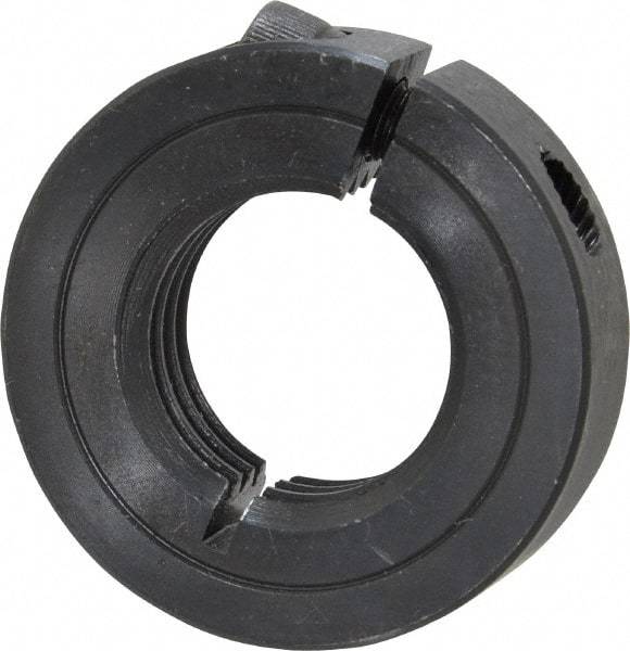 Climax Metal Products - 1-8 Thread, Steel, One Piece Threaded Shaft Collar - 1-3/4" Outside Diam, 1/2" Wide - Eagle Tool & Supply