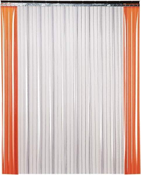 TMI, LLC - 8' Door Width x 8' Door Height PVC Ribbed Strip Door Kit - 8" Strip Width x 1/4" Strip Thickness, Clear - Eagle Tool & Supply