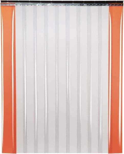 TMI, LLC - 5' Door Width x 8' Door Height PVC Smooth Strip Door Kit - 8" Strip Width x 0.08" Strip Thickness, Clear - Eagle Tool & Supply