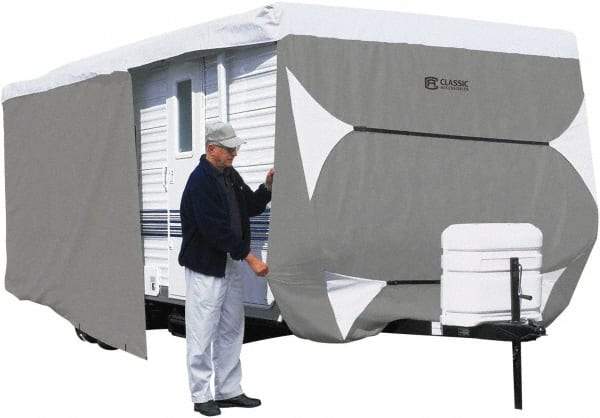 Classic Accessories - Polypropylene RV Protective Cover - 30 to 33' Long x 118" High, Gray and White - Eagle Tool & Supply