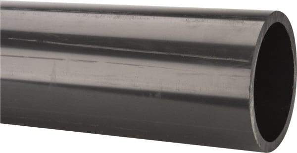 Made in USA - 4" Pipe, 60" Long PVC Unthreaded Plastic Pipe Nipple - 320 Max psi, 3.786" ID x 4-1/2" OD, Schedule 80, Gray - Eagle Tool & Supply