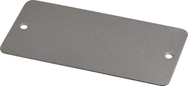 C.H. Hanson - 3 Inch Wide, Style 2, Stainless Steel Blank Metal Plate - 1-1/2 Inch High, 10 Pieces - Eagle Tool & Supply