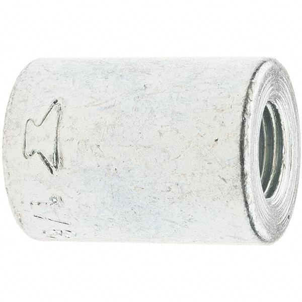 Made in USA - Class 150, 1/8" Galvanized Pipe Coupling (Right Hand) - Threaded, Malleable Iron - Eagle Tool & Supply