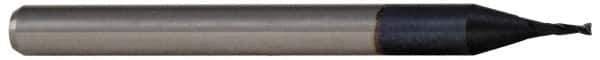 Accupro - 0.012", 0.018" LOC, 1/8" Shank Diam, 1-1/2" OAL, 2 Flute, Solid Carbide Square End Mill - Single End, AlTiN Finish, Spiral Flute, 30° Helix, Centercutting, Right Hand Cut, Right Hand Flute, Series Miniature - Eagle Tool & Supply