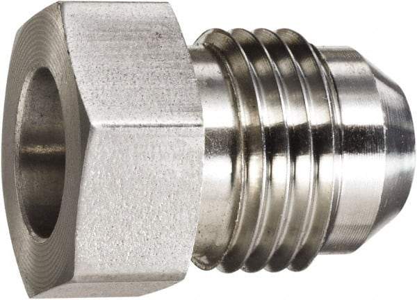 Made in USA - 3/4" Tube OD, 37° Stainless Steel Flared Tube OD Socket - 1-1/16-12 Weld x Male Flare Ends - Eagle Tool & Supply