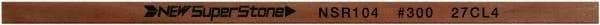 Value Collection - Flat Ceramic Finishing Stick - 100mm Long x 0.5mm Wide x 1mm Thick, 300 Grit - Eagle Tool & Supply