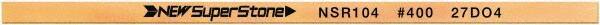 Value Collection - Flat Ceramic Finishing Stick - 100mm Long x 0.5mm Wide x 1mm Thick, 400 Grit - Eagle Tool & Supply