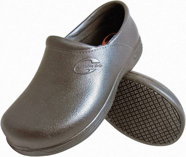 Genuine Grip - Unisex Size 4 Medium Width Plain Work Shoe - Black, EVA Upper, Rubber Outsole, 4" High, Dielectric, Non-Slip, Waterproof - Eagle Tool & Supply