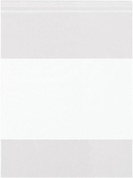 Value Collection - 9 x 12", 6 mil White Block Reclosable Polybags - Clear - Eagle Tool & Supply