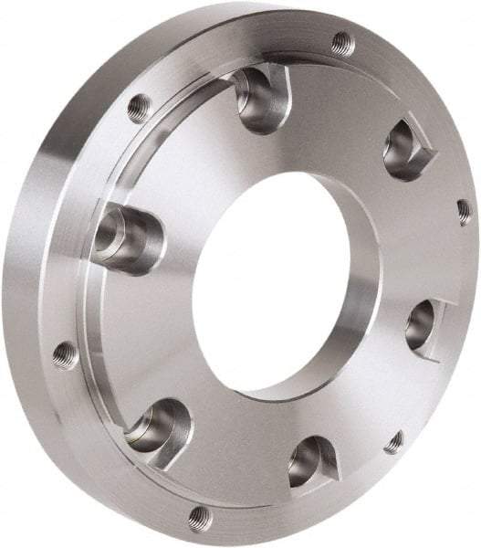 Samchully - Adapter Back Plate for 810mm Diam FTC Lathe Chucks - A2-20 Mount, 370mm Through Hole Diam, 520mm OD, Steel - Eagle Tool & Supply