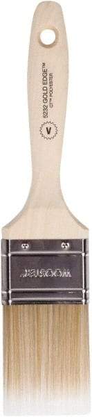 Wooster Brush - 2" Flat Polyester Varnish Brush - 2-11/16" Bristle Length, 4-9/16" Wood Beavertail Handle - Eagle Tool & Supply