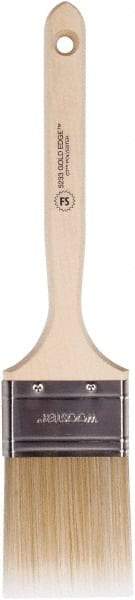 Wooster Brush - 2-1/2" Flat Polyester Trim Brush - 2-15/16" Bristle Length, 6-3/4" Wood Sash Handle - Eagle Tool & Supply