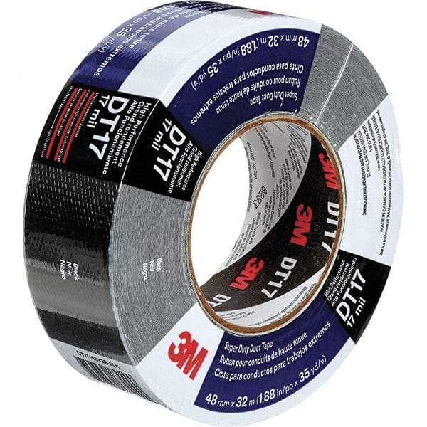 3M - 2" x 54.8m Silver Duct Tape - 8 mil, Rubber Adhesive, Polyethylene Film Backing, Series DT8 - Eagle Tool & Supply