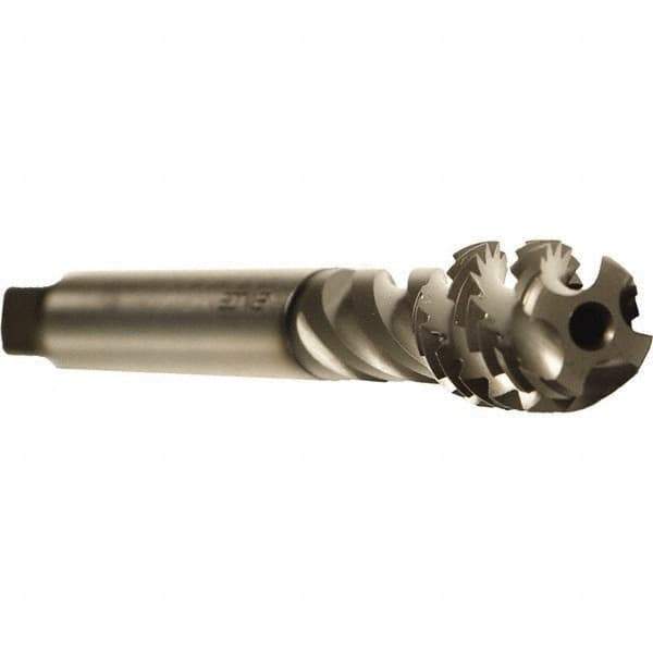 Emuge - M16x2.00 Metric 4 Flute 6H Modified Bottoming Spiral Flute Tap - Cobalt, GLT-1 Finish, 110mm OAL, Right Hand Flute, Right Hand Thread, Series Enorm - Eagle Tool & Supply