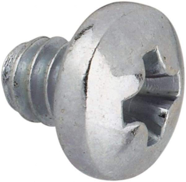 Value Collection - #4-40 UNC, 1/8" Length Under Head Phillips Drive Machine Screw - Pan Head, Grade J82 Steel, Zinc-Plated Finish, Without Washer - Eagle Tool & Supply