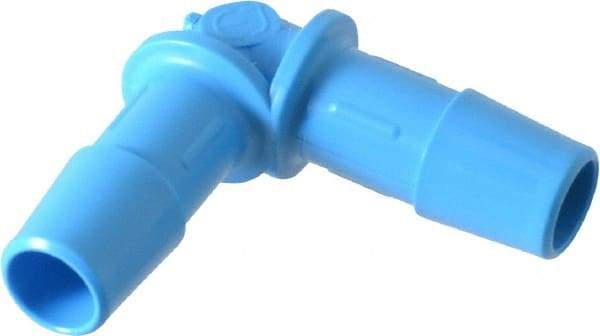 Made in USA - 3/8" Barb, HDPE Single Barbed Tube Elbow - Blue, Male - Eagle Tool & Supply