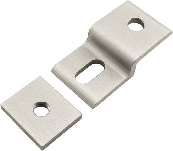 80/20 Inc. - 30mm Wide, Open Shelving Accessory/Component - Aluminum, Clear Anodized Finish, 58mm Long, Use with 30 Series & Bolt Kits 75-3615 & 11-8316 - Eagle Tool & Supply