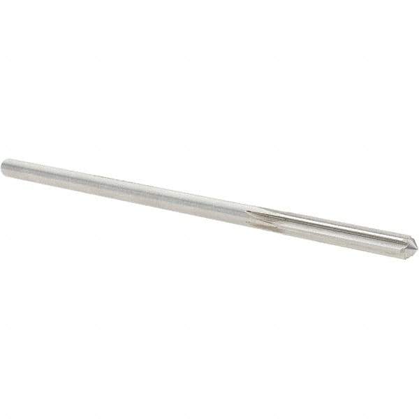 Alvord Polk - #22 Cobalt 6 Flute Chucking Reamer - Straight Flute, 0.151" Straight Shank, 1" Flute Length, 4" OAL - Eagle Tool & Supply