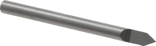 Scientific Cutting Tools - 60° Incl Angle, 1/8" Shank Diam, 2" OAL, 0.005" Cut Diam, Conical Engraving Cutter - 0.103" LOC, 0.005" Tip Diam, Right Hand Cut, Submicron Solid Carbide - Eagle Tool & Supply