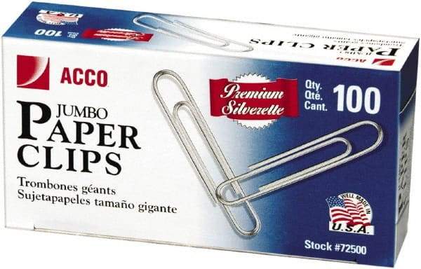 ACCO - 1-3/4" Wide Paper Fastener - Silver - Eagle Tool & Supply