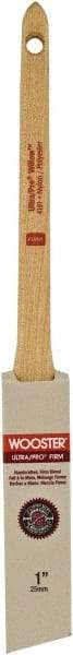 Wooster Brush - 1" Angled Nylon/Polyester Sash Brush - 2-3/16" Bristle Length, 6-13/16" Maple Handle - Eagle Tool & Supply