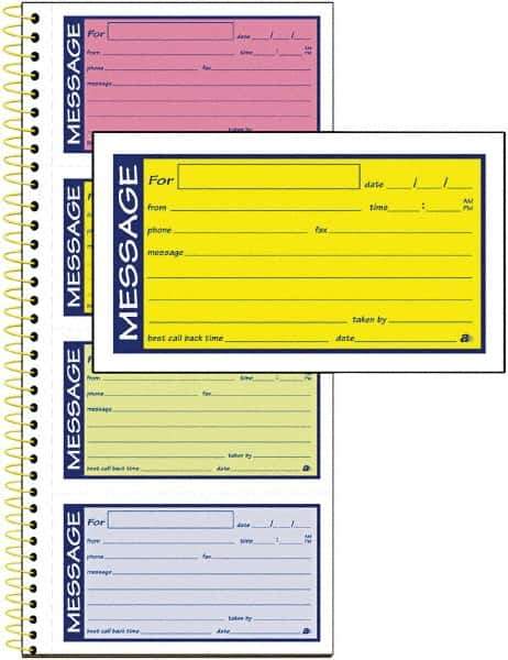 AT-A-GLANCE - 200 Sheet, 5-1/4 x 11", Call Book - Lime - Eagle Tool & Supply