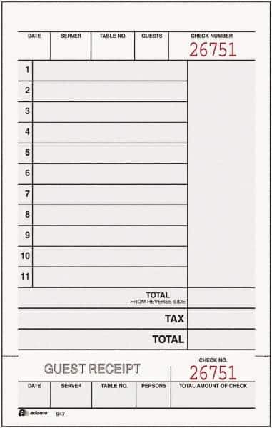 Adams Business Forms - 250 Sheet, 7-1/4 x 4-1/4", Guest Book - White - Eagle Tool & Supply
