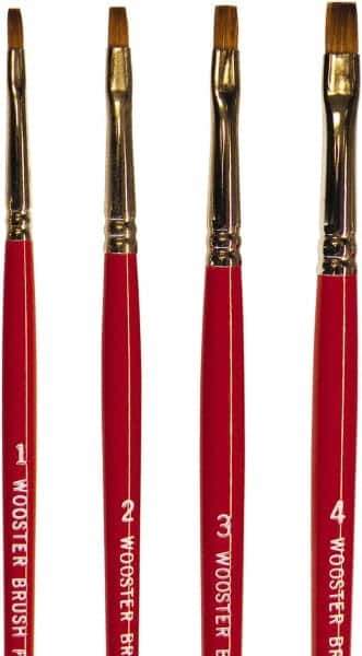 Wooster Brush - #1 Sable Artist's Paint Brush - 1/8" Wide, 17/64" Bristle Length, 5-3/4" Plastic Handle - Eagle Tool & Supply