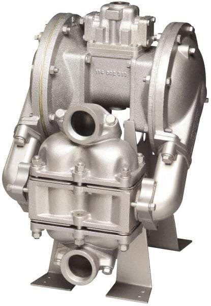 SandPIPER - Air Operated Diaphragm Pump - Santoprene Diaphragm, Aluminum Housing - Eagle Tool & Supply