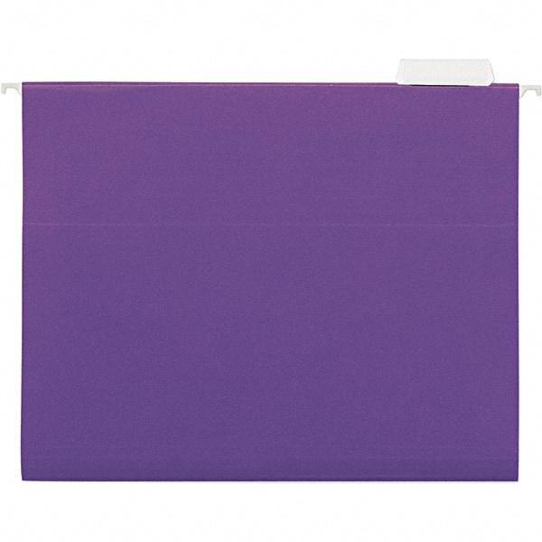 Universal One - 9-5/8 x 11-3/4", Letter Size, Violet, Hanging File Folder - 11 Point Stock, 1/5 Tab Cut Location - Eagle Tool & Supply
