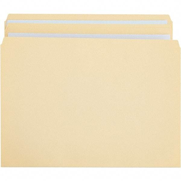 UNIVERSAL - 9-5/8 x 11-3/4", Letter Size, Manila, File Folders with Top Tab - 11 Point Stock, Straight Tab Cut Location - Eagle Tool & Supply