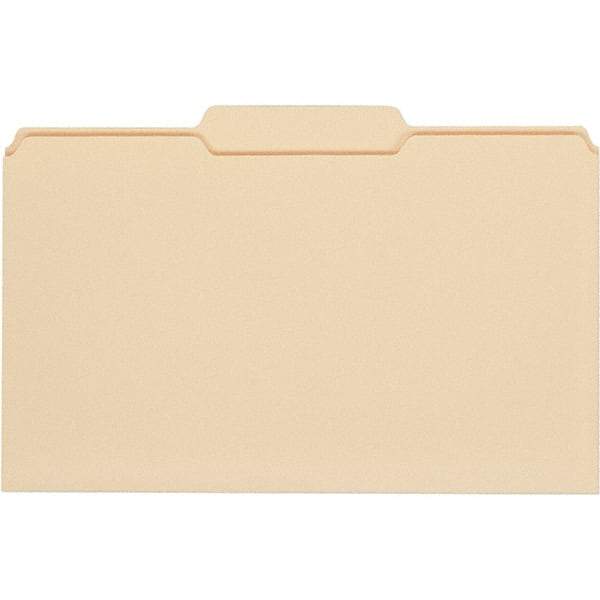 UNIVERSAL - 9-5/8 x 14-3/4", Legal, Manila, File Folders with Top Tab - 11 Point Stock, 1/3 Tab Cut Location - Eagle Tool & Supply