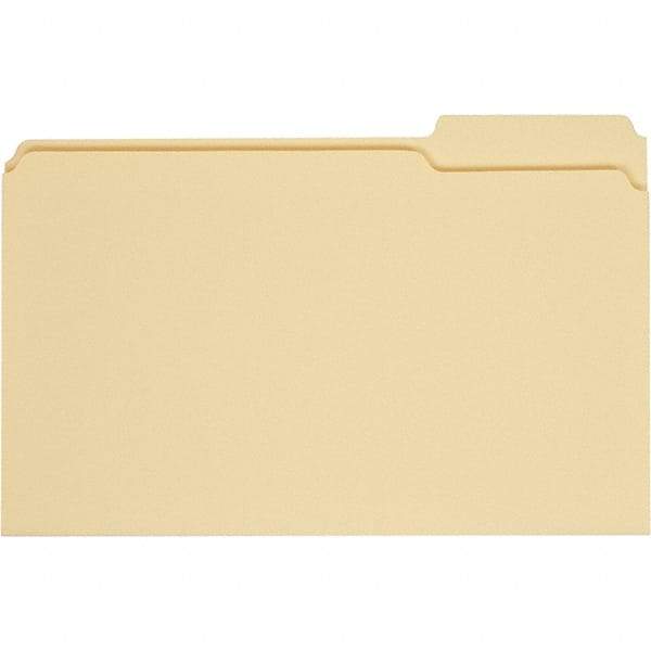 UNIVERSAL - 9-5/8 x 14-3/4", Legal, Manila, File Folders with Top Tab - 11 Point Stock, 1/3 Tab Cut Location - Eagle Tool & Supply