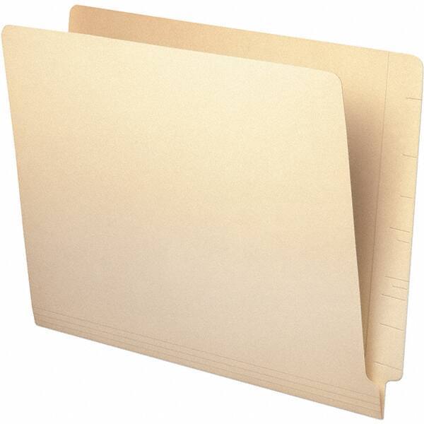 UNIVERSAL - 9-5/8 x 11-3/4", Letter Size, Manila, File Folders with End Tab - 11 Point Stock, Straight Tab Cut Location - Eagle Tool & Supply
