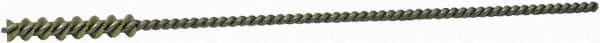 Weiler - 3/16" Diam Helical Nylon Tube Brush - Single Spiral, 0.012" Filament Diam, 1" Brush Length, 5" OAL, 0.087" Diam Galvanized Steel Shank - Eagle Tool & Supply