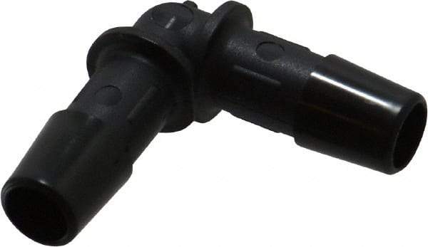 Made in USA - 3/8" Barb, Nylon Single Barbed Tube Elbow - Black - Eagle Tool & Supply