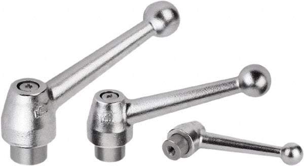 KIPP - 5/8-11, Steel Threaded Hole Adjustable Clamping Handle - 153.5mm OAL, 78mm High - Eagle Tool & Supply