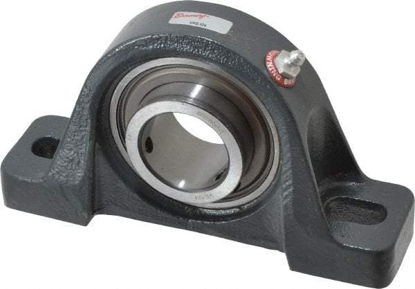 Browning - 1-1/2" ID, 7-1/8" OAL x 4" OAH Pillow Block - 4,467 Lb Static Cap, 7,340 Lb Dyn Cap, 5-3/8" Btw Mnt Hole Ctrs, 2" Base-to-Ctr Ht, Cast Iron - Eagle Tool & Supply