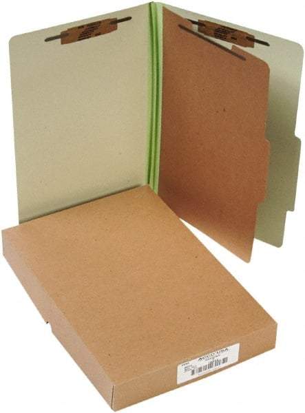 ACCO - 14 x 8 1/2", Legal, Leaf Green, File Folders with Top Tab - Right of Center Tab Cut Location - Eagle Tool & Supply