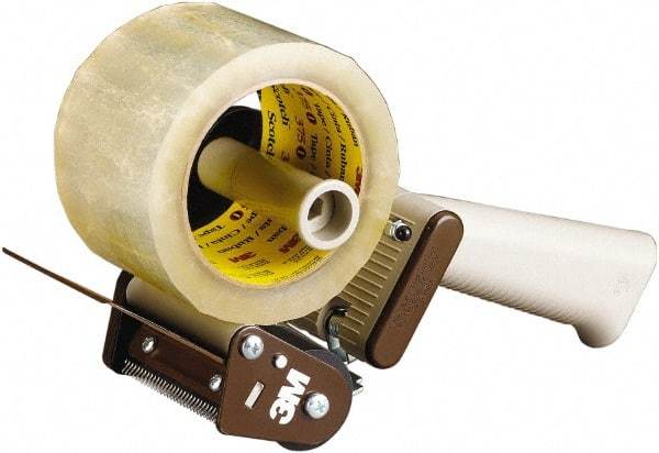 3M - 3" Wide, Pistol Grip Style, Handheld Tape Dispenser - For Use with Box Sealing Tape - Eagle Tool & Supply