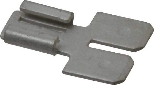 Thomas & Betts - 22 to 18 AWG, Noninsulated, Male Wire Disconnect - Silver, 1/4 Inch Wide Tab, RoHS Compliant, UL 94 V-0 - Eagle Tool & Supply
