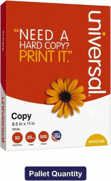 UNIVERSAL - 8-1/2" x 11" White Copy Paper - Use with Laser Printers, Inkjet Printers, Copiers - Eagle Tool & Supply