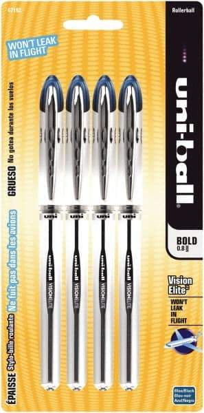Uni-Ball - Roller Ball 0.8mm Stick Pen - Blue & Black - Eagle Tool & Supply